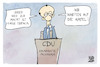 Cartoon: CDU Grundsatzprogramm (small) by Kostas Koufogiorgos tagged karikatur,koufogiorgos,cdu,merz,grundsatzprogramm,ampel