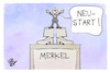 Cartoon: CDU Grundsatzprogramm (small) by Kostas Koufogiorgos tagged karikatur,koufogiorgos,cdu,grundsatzprogramm,merkel,merz,statue