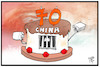 Cartoon: China feiert (small) by Kostas Koufogiorgos tagged karikatur,koufogiorgos,illustration,cartoon,china,jahrestag,70,gefängnis,torte,kuchen,protest,zensur,menschenrechte,gefangenschaft,hongkong,volksrepublik