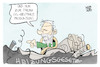 Cartoon: CO2-neutral (small) by Kostas Koufogiorgos tagged karikatur,koufogiorgos,co2,habeck,reform,produktion,klima