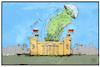 Cartoon: Corona-Nachtragshaushalt (small) by Kostas Koufogiorgos tagged der,bundestag,beschließt,einen,nachtragshaushalt,reichstag,geld,banknoten,corona,haushalt,explosion,kuppel