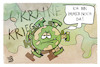 Cartoon: Corona-Pandemie (small) by Kostas Koufogiorgos tagged karikatur,koufogiorgos,corona,virus,pandemie,tarnung,krieg