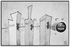 Cartoon: Cum-Ex-Skandal (small) by Kostas Koufogiorgos tagged karikatur,koufogiorgos,illustration,cartoon,cumex,razzia,durchsuchungen,bankenverband,bank,betrug,steuern,wirtschaft