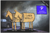 Cartoon: Cyber-Angriff (small) by Kostas Koufogiorgos tagged karikatur,koufogiorgos,illustration,cartoon,cyber,angriff,attacke,berkut,parkhaus,bundeskanzleramt,pferd,trojaner,nsa