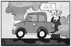 Cartoon: Daimler (small) by Kostas Koufogiorgos tagged karikatur,koufogiorgos,illustration,cartoon,eugh,klima,umwelt,daimler,mercedes,kühlmittel,klimaanlage,dieselgate