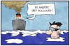 Cartoon: De Maiziere (small) by Kostas Koufogiorgos tagged karikatur,koufogiorgos,illustration,cartoon,flüchtlingspolitik,flüchtlingskrise,de,maiziere,schiff,schiffbruch,meer,dampfer,innenminister,politiker,politik,cdu