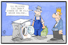 Cartoon: Deutsche Bank (small) by Kostas Koufogiorgos tagged karikatur,koufogiorgos,illustration,cartoon,deutsche,bank,waschmaschine,geldwäsche,reparatur,zahlung,strafe,wirtschaft,betrug,vergleich