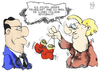 Cartoon: Deutschland-Frankreich (small) by Kostas Koufogiorgos tagged deutschland,frankreich,merkel,hollande,freundschaft,europa,geschenk,karikatur,kostas,koufogiorgos