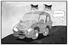 Cartoon: Deutschland - Südkorea (small) by Kostas Koufogiorgos tagged karikatur,koufogiorgos,illustration,cartoon,deutschland,südkorea,auto,autokorso,fahne,flagge,verräter,fussball,wm,weltmeisterschaft