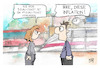 Cartoon: Deutschlandticket (small) by Kostas Koufogiorgos tagged karikatur,koufogiorgos,deutschlandticket,inflation,bahn,klimaticket