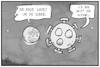 Cartoon: Die Erde kreist um Corona (small) by Kostas Koufogiorgos tagged karikatur,koufogiorgos,illustration,cartoon,corona,erde,sonne,pandemie,virus,sonnensystem