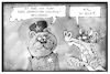 Cartoon: Die neue Weltpolizei (small) by Kostas Koufogiorgos tagged karikatur,koufogiorgos,illustration,cartoon,welt,polizei,china,russland,sheriff,sheriffstern,geschenk,trump,usa,drache,bär
