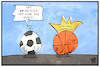 Cartoon: Dirk Nowitzki (small) by Kostas Koufogiorgos tagged karikatur,koufogiorgos,illustration,cartoon,nowitzki,ball,basketball,fussball,könig,nba,german,wunderkind,dirkules,sport