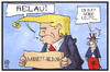 Cartoon: Donald Trump (small) by Kostas Koufogiorgos tagged karikatur,koufogiorgos,illustration,cartoon,trump,kabinett,usa,regierung,helau,karneval,fasching,politik
