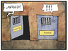 Cartoon: Ecclestone (small) by Kostas Koufogiorgos tagged karikatur,koufogiorgos,illustration,cartoon,ecclestone,gefängnis,hoeness,anfänger,strafe,deal,justiz