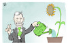 Cartoon: Energie für die Grünen (small) by Kostas Koufogiorgos tagged karikatur,koufogiorgos,flüssiggas,lng,habeck,gruene,sonnenblume,energie