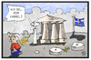 Cartoon: Energiewende Griechenland (small) by Kostas Koufogiorgos tagged karikatur,koufogiorgos,illustration,cartoon,energie,energiewende,gabriel,griechenland,windrad,akropolis,antike,kultur,wirtschaft,verkauf,made,in,germany,lobbyismus
