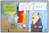 Cartoon: Erdogan in Deutschland (small) by Kostas Koufogiorgos tagged karikatur,koufogiorgos,illustration,cartoon,erdogan,deutschland,souvernir,mauer,ddr,berlin,einmauern,haft