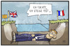 Cartoon: EU-Flüchtlingspolitik (small) by Kostas Koufogiorgos tagged karikatur,koufogiorgos,illustration,cartoon,eu,europa,asylpolitik,flüchtlinge,eurotunnel,frankreich,grossbritannien,folkestone,calais,ärmelkanal,klemme