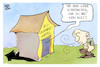 Cartoon: EU-Ukraine-Gipfel (small) by Kostas Koufogiorgos tagged karikatur,koufogiorgos,putin,eu,ukraine,wolf,schweinchen,fabel,russland,haus