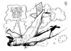Cartoon: Euro-Crash (small) by Kostas Koufogiorgos tagged euro,schulden,krise,crash,flugzeug,wirtschaft,absturz,karikatur,kostas,koufogiorgos