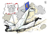 Cartoon: Euro-Crash (small) by Kostas Koufogiorgos tagged euro,schulden,krise,crash,flugzeug,wirtschaft,absturz,karikatur,kostas,koufogiorgos