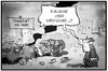 Cartoon: Euro-Kriegszone (small) by Kostas Koufogiorgos tagged karikatur,koufogiorgos,illustration,cartoon,eurozone,kriegszone,frankfurt,blockupy,vandalismus,protest,ezb