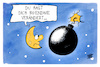 Cartoon: Explosiver Planet (small) by Kostas Koufogiorgos tagged karikatur,koufogiorgos,erde,mond,bombe,explosiv,pulverfass