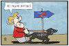 Cartoon: Falsche Richtung CDU! (small) by Kostas Koufogiorgos tagged karikatur,koufogiorgos,illustration,cartoon,flüchtlingskrise,cdu,csu,afd,partei,merkel,richtung,rechts,parteipolitik,kontrolle,hund