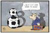 Cartoon: FIFA (small) by Kostas Koufogiorgos tagged karikatur,koufogiorgos,illustration,cartoon,fifa,blatter,platini,acht,fussball,verband,weltverband,sport,urteil,sperre,korruption