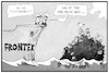 Cartoon: Flüchtlinge in Griechenland (small) by Kostas Koufogiorgos tagged karikatur,koufogiorgos,illustration,cartoon,griechenland,frontex,fluechtlinge,insel,flüchtlingskrise,meer,schiff,grenze,europa