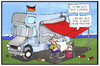Cartoon: Flüchtlingscamps (small) by Kostas Koufogiorgos tagged karikatur,koufogiorgos,illustration,cartoon,flüchtlinge,flüchtlingspolitik,zeltstadt,camp,unterbringung,michel,deutschland,camper,wohnwagen,wohnmobil,urlaub,ferien
