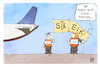 Cartoon: Flughafenstreik (small) by Kostas Koufogiorgos tagged karikatur,koufogiorgos,flughafen,streik,verdi,personalmangel,flugchaos
