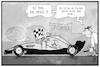 Cartoon: Formel 1-Diesel (small) by Kostas Koufogiorgos tagged karikatur,koufogiorgos,illustration,cartoon,mercedes,formel,eins,china,gp,emission,abgas,diesel,dieselgate,abgasskandal,motorsport