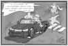 Cartoon: Formel 1 (small) by Kostas Koufogiorgos tagged karikatur,koufogiorgos,illustration,cartoon,formel,rennen,motorsport,auto,fussgaenger,unfall,anfahren,raser,verkehr