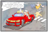 Cartoon: Formel 1 (small) by Kostas Koufogiorgos tagged karikatur,koufogiorgos,illustration,cartoon,formel,rennen,motorsport,auto,fussgaenger,unfall,anfahren,raser,verkehr
