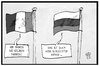 Cartoon: Frankreich-Russland (small) by Kostas Koufogiorgos tagged karikatur,koufogiorgos,illustration,cartoon,frankreich,russland,fahne,flagge,annaeherung,politik