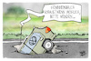 Cartoon: Gewinneinbruch bei VW (small) by Kostas Koufogiorgos tagged karikatur,koufogiorgos,vw,navi,wenden,einbruch,gewinn