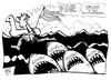 Cartoon: Griechenland-Rettung (small) by Kostas Koufogiorgos tagged griechenland,rettung,europa,euro,schulden,krise,hai,sparpaket,troika,karikatur,kostas,koufogiorgos