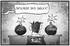 Cartoon: Griechenland (small) by Kostas Koufogiorgos tagged karikatur,koufogiorgos,illustration,cartoon,griechenland,grexit,sparpaket,bombe,zeit,entscheidung,ultimatum,europa,schuldenstreit,institutionen,politik,explosiv,wahl