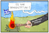 Cartoon: Griechische Brandstifter (small) by Kostas Koufogiorgos tagged griechenland,feuer,brandstiftung,regierung,inkompetenz