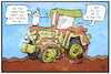 Cartoon: Grüne Woche (small) by Kostas Koufogiorgos tagged karikatur,koufogiorgos,illustration,cartoon,agrar,landwirtschaft,klöckner,traktor,lobby,bauern,wirtschaft,schlamm,mist