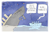 Cartoon: Habecks Titanic (small) by Kostas Koufogiorgos tagged karikatur,koufogiorgos,habeck,titanic,schiff,untergang,rettung
