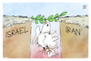 Cartoon: Hängepartie im Nahen Osten (small) by Kostas Koufogiorgos tagged karikatur,koufogiorgos,israel,iran,frieden,hängepartie