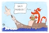 Cartoon: Hamburger Hafen (small) by Kostas Koufogiorgos tagged karikatur,koufogiorgos,hafen,hamburg,china,schiff,gallionsfigur,wirtschaft,infrastruktur
