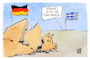 Cartoon: Haushaltssperre (small) by Kostas Koufogiorgos tagged karikatur,koufogiorgos,haushaltssperre,pleite,griechenland,deutschland,insel