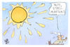 Cartoon: Hitzewelle (small) by Kostas Koufogiorgos tagged karikatur,koufogiorgos,streumunition,sonne,hitze,michel,wetter