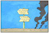 Cartoon: Jerusalem (small) by Kostas Koufogiorgos tagged karikatur,koufogiorgos,illustration,cartoon,jerusalem,gaza,israel,palästina,pandora,büchse,gewalt,wegweiser,eskalation