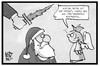 Cartoon: Kindergeld (small) by Kostas Koufogiorgos tagged karikatur,koufogiorgos,illustration,cartoon,kindergeld,christkind,weihnachtsmann,erzengel,gabriel