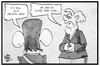 Cartoon: Kleiner Kurz (small) by Kostas Koufogiorgos tagged karikatur,koufogiorgos,illustration,cartoon,oesterreich,kurz,klein,merkel,politiker,aussenminister,macht,politik